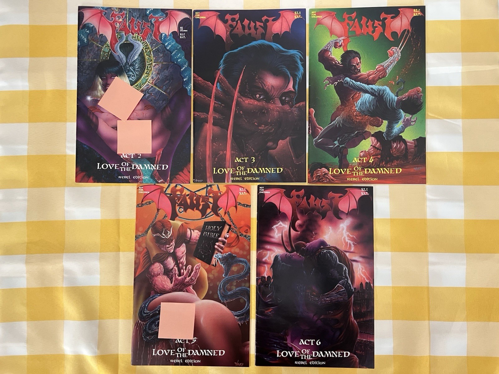 Faust: Love of the Damned Act 2-6 Rebel Studios 1992-93 Tim Vigil VF-NM