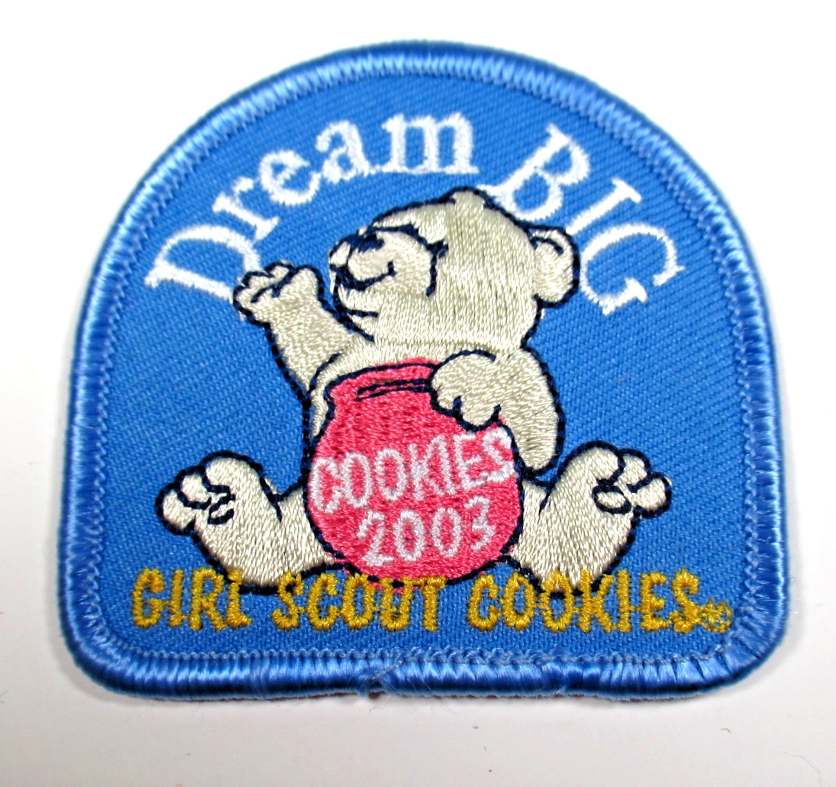 Girl Scouts Dream Big Cookies 2003 Vintage Polar Bear Cookie Jar Patch
