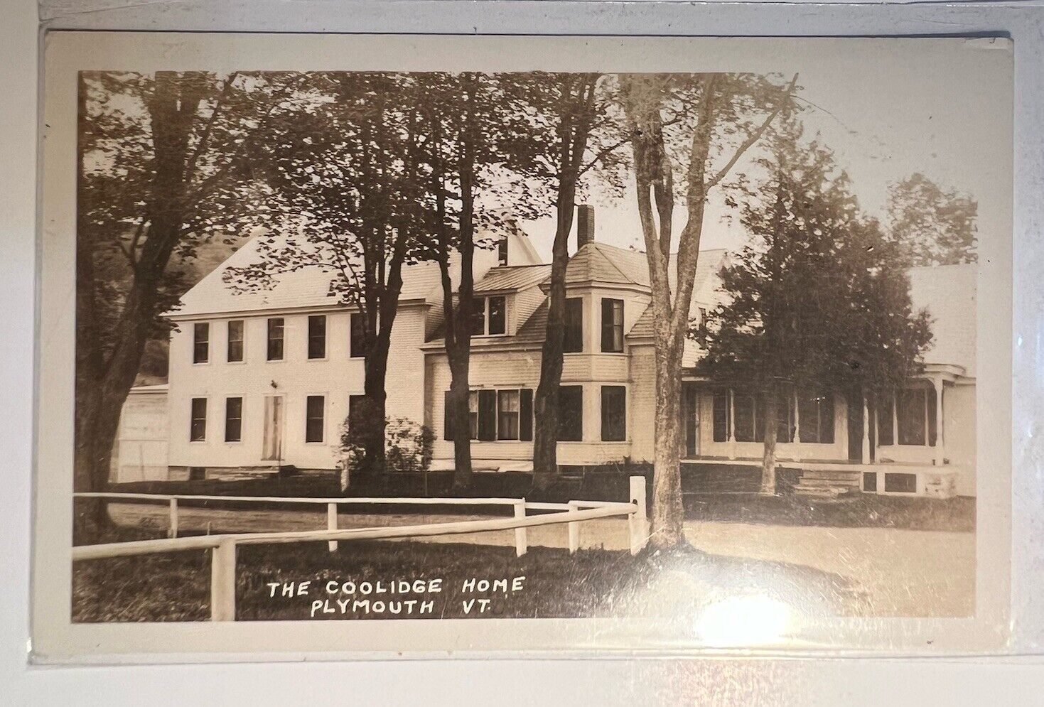 RPPC Postcard Birthplace Of President Coolidge Plymouth Vermont