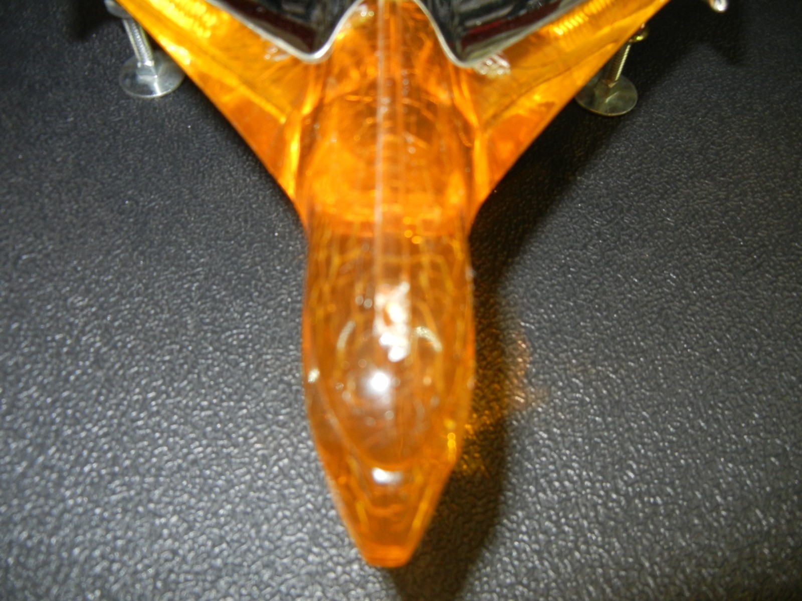 1955 Pontiac Star Chief Hood Ornament,  Amber American Indian Chief ~ Original