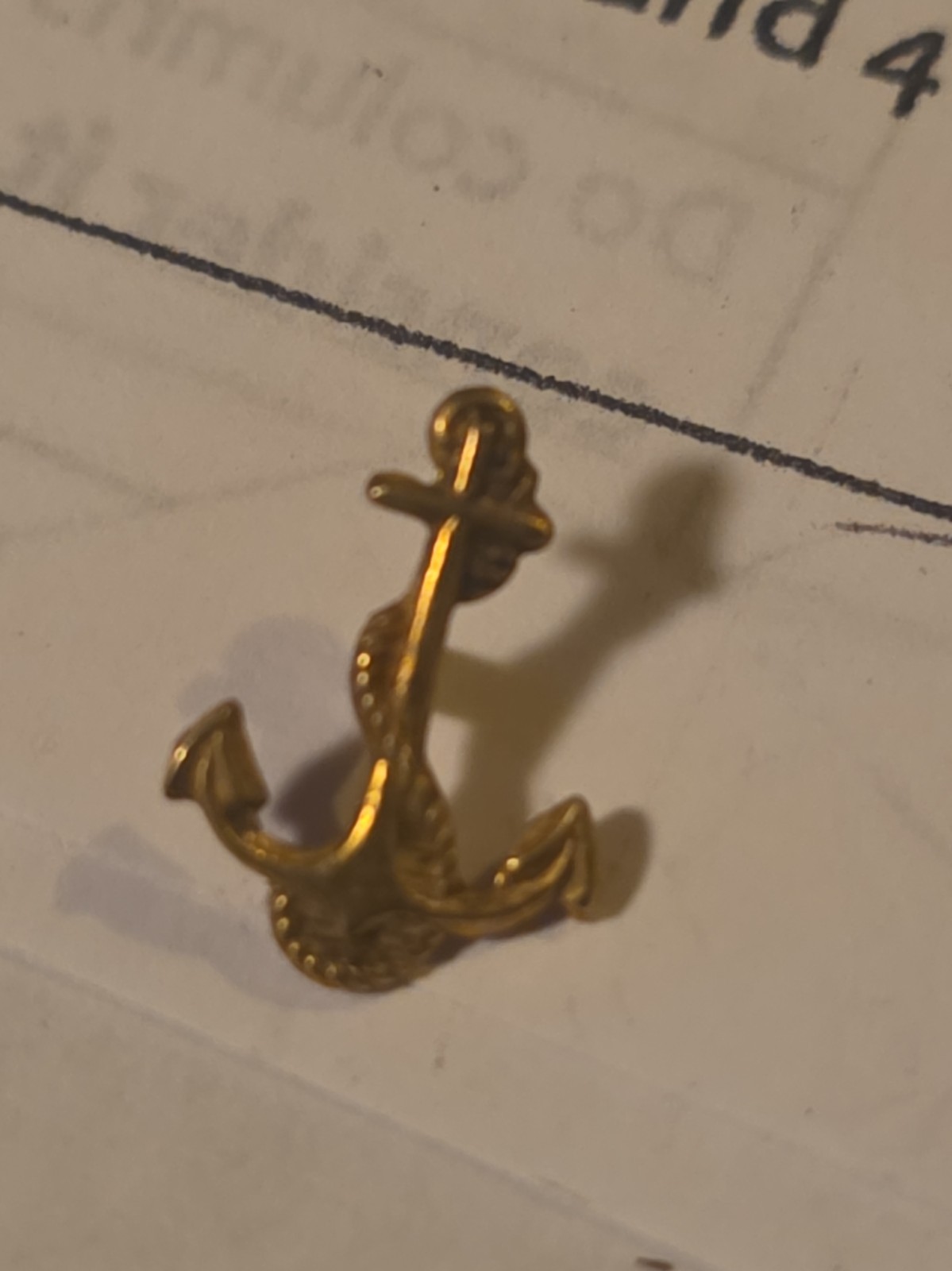 Vintage H.J. Sterling Silver US Navy Insignia Emblem Military Pin Gold Wash?