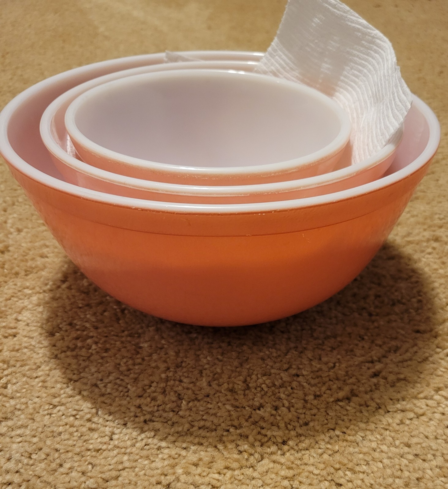 Vintage Pyrex Pink Flamingo Set Of 3 Mixing Bowls Ships Fast USA 401 402 403