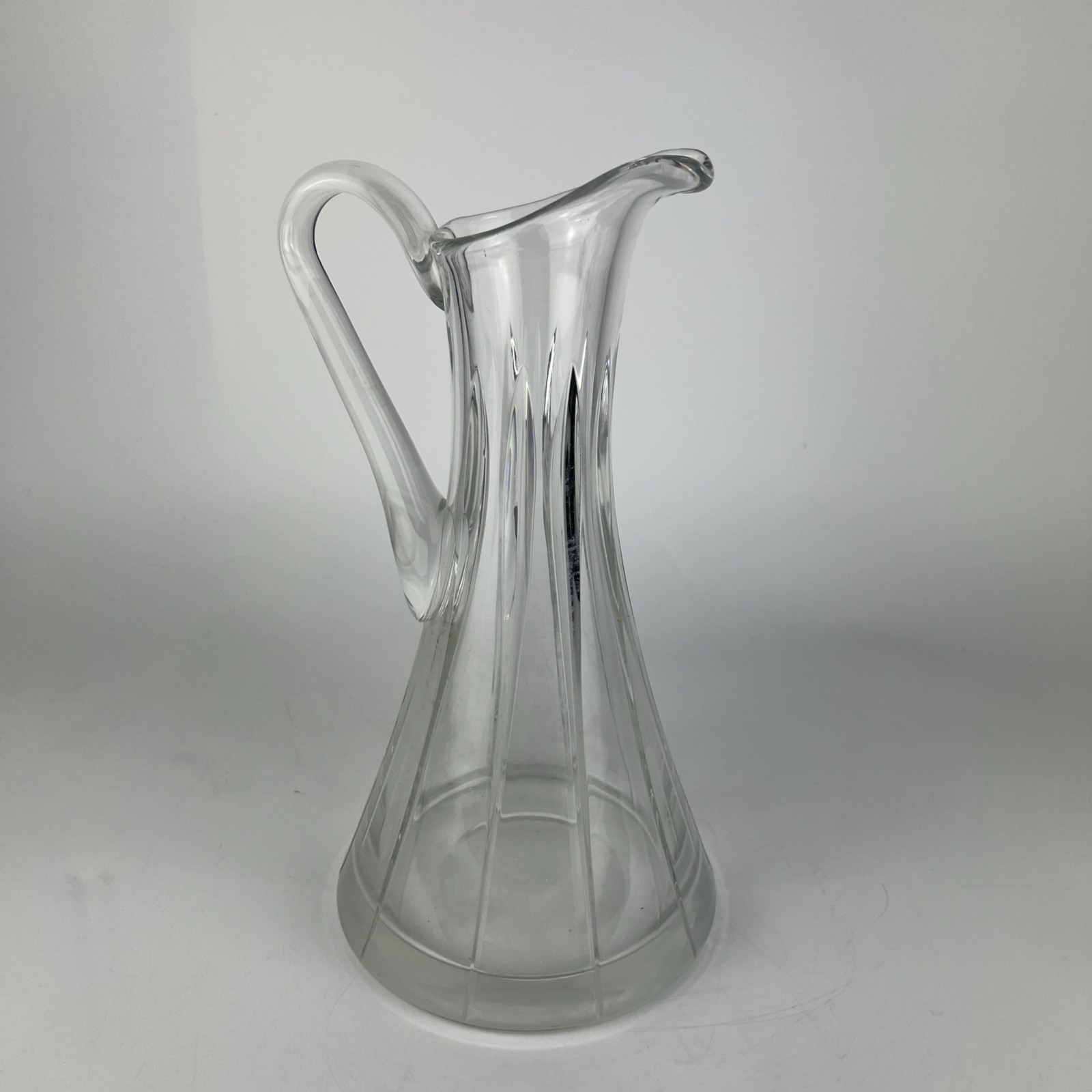 Vintage Crystal Glass Pitcher Decanter 12\