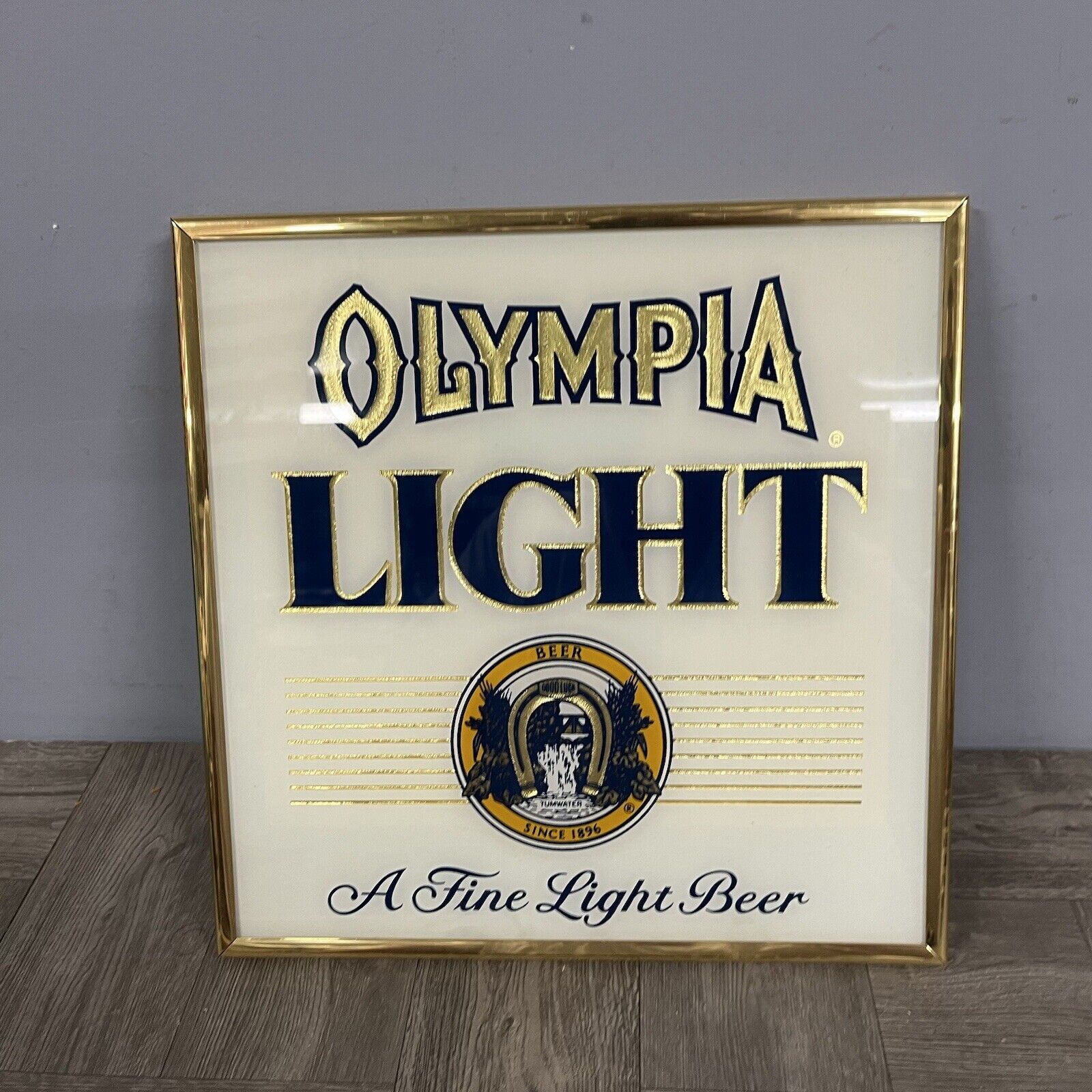 VTG Olympia Light Beer Horseshoe Tumwater Good Luck Wall Bar Sign Plaque 13\