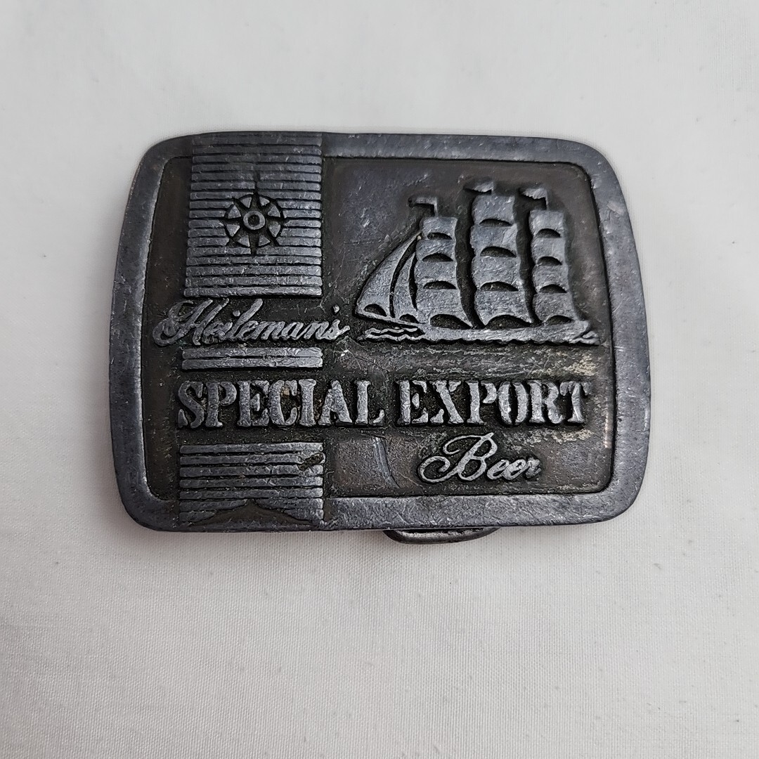 VTG Heilman\'s Special Export Beer Belt Buckle 1977 Bergamot Brass Works Advertis
