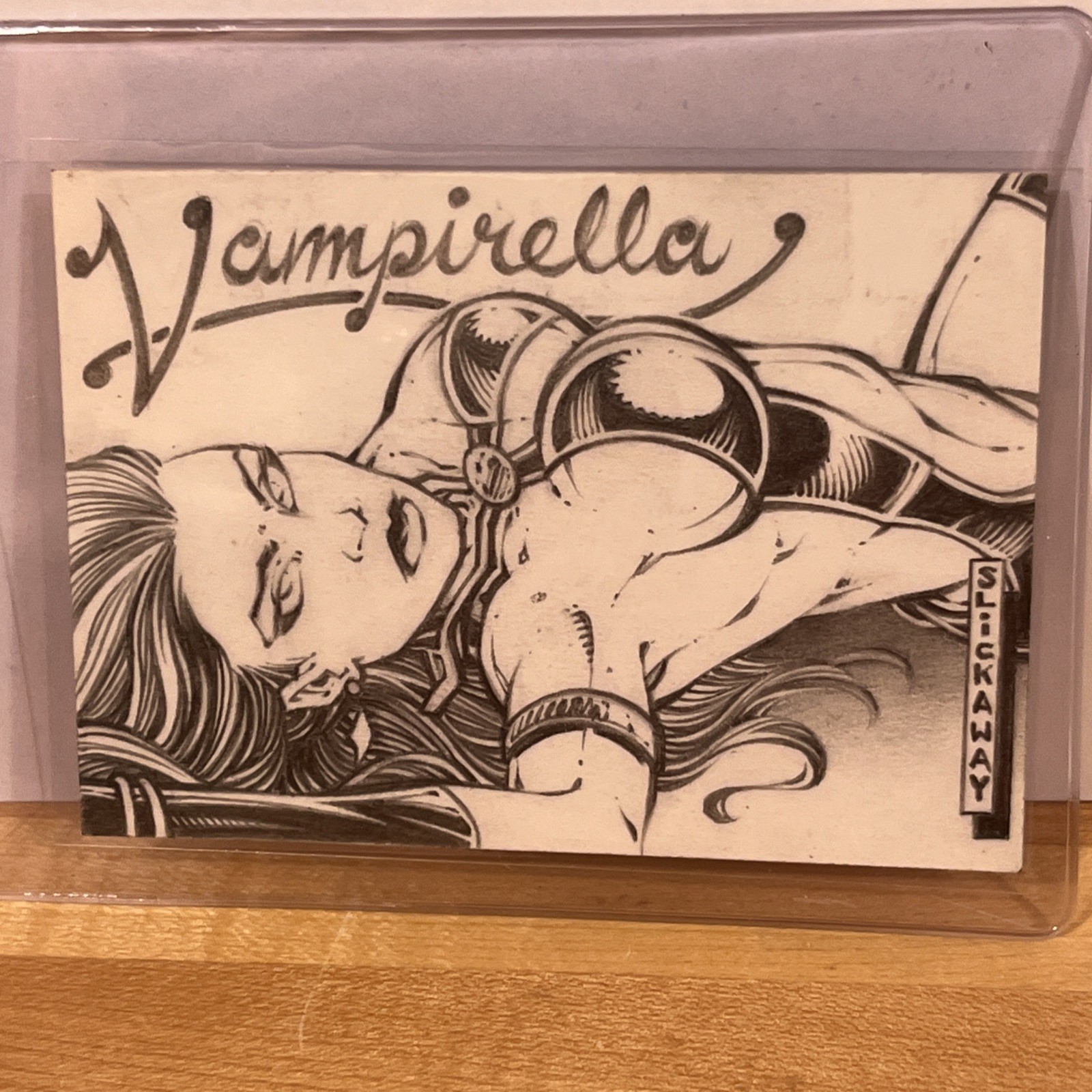 Breygent 2011 Vampirella Trading Card Series 1/1 Sketch by Slickaway #35/50 Rare