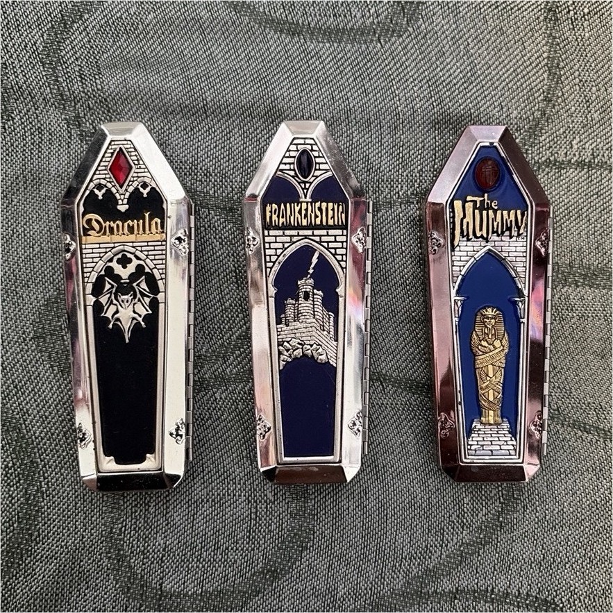 Universal Studios Classic Monsters Coffin Pocketknife Set of 3 Stainless 2006