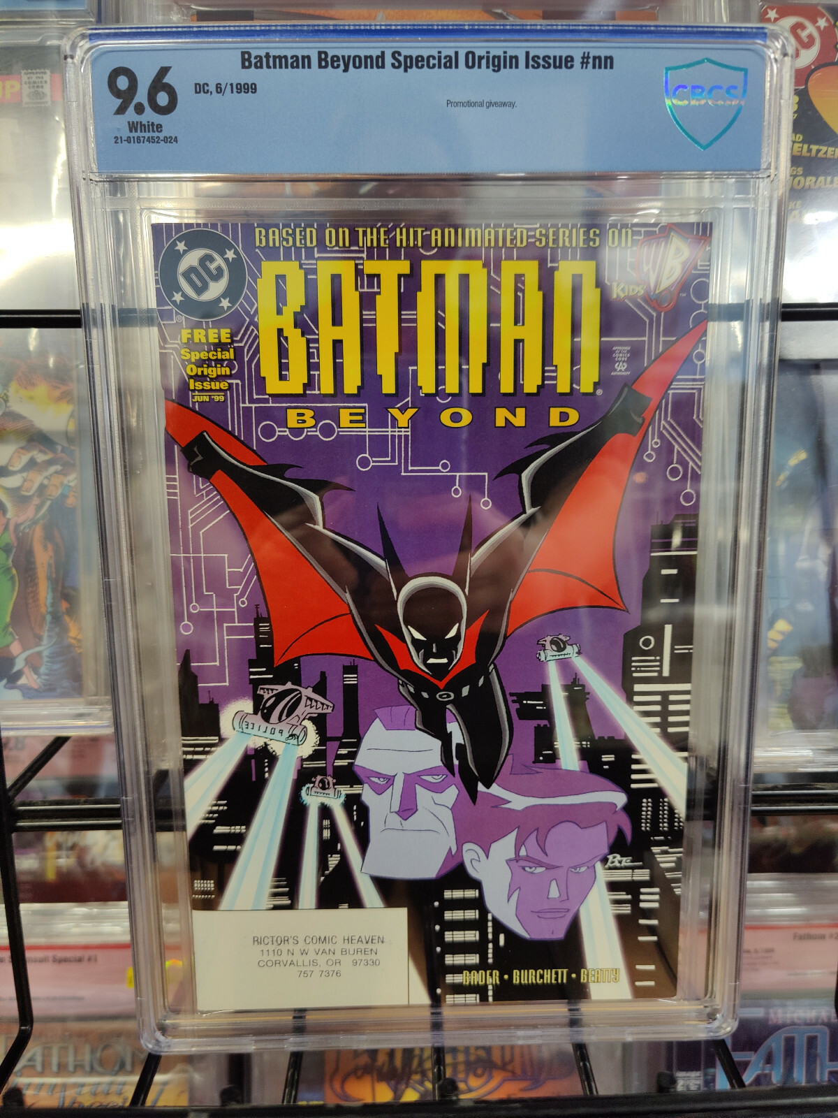 BATMAN BEYOND SPECIAL ORIGIN ISSUE (1999) - CBCS GRADE 9.6 - 1ST PRINTING