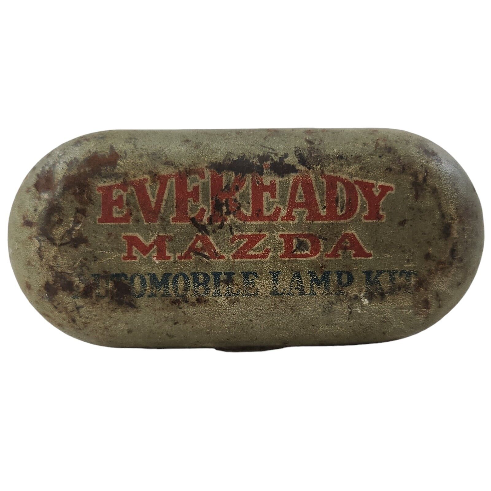 Vintage 1930's Eveready Mazda Automobile Lamp Kit Tin Canister Collectible 