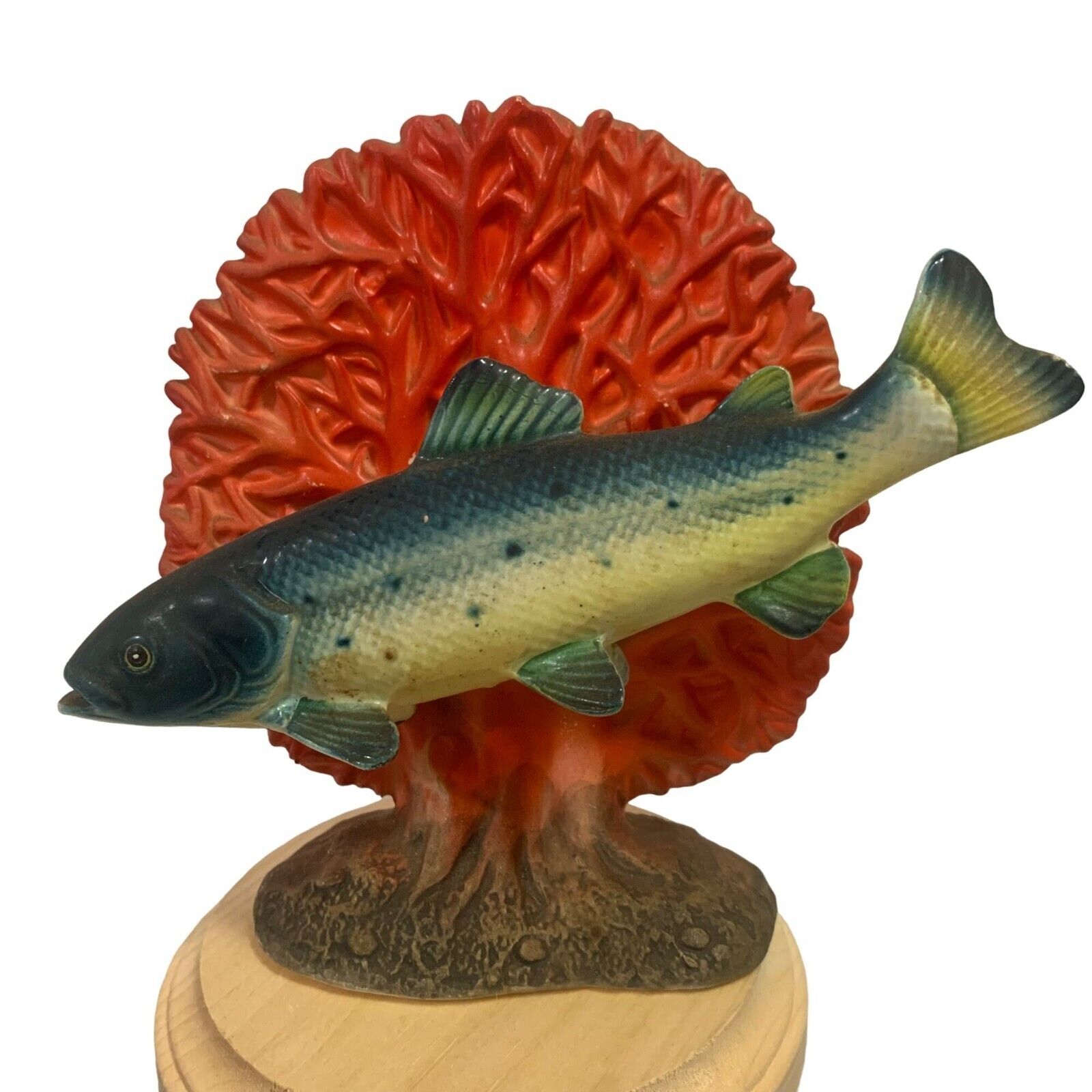 Vintage Rossini Japan Fish Bass On Reef Figure