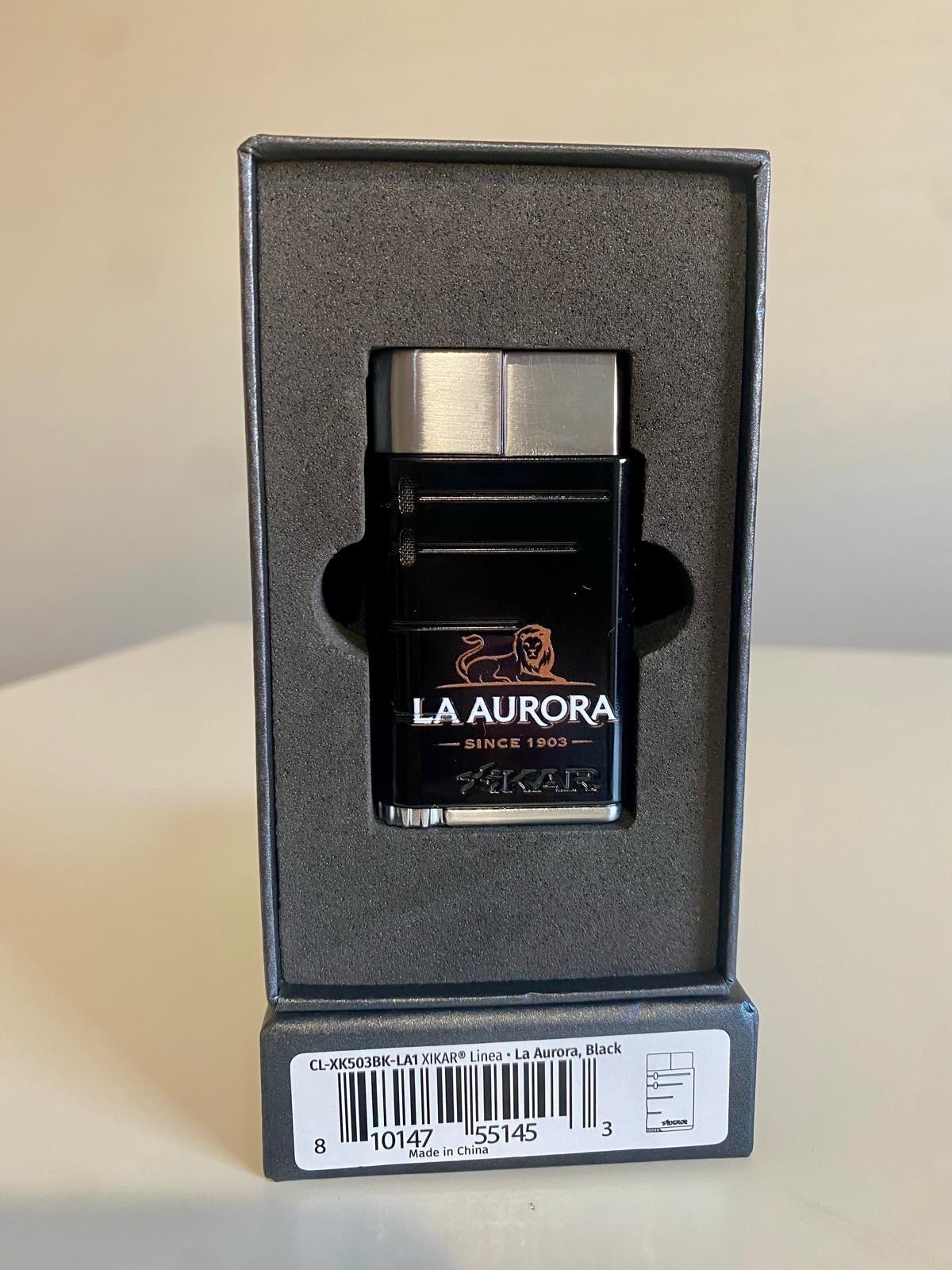 XIKAR La Aurora Cigar Lighter - Windproof Refillable Butane Torch - Rare Design