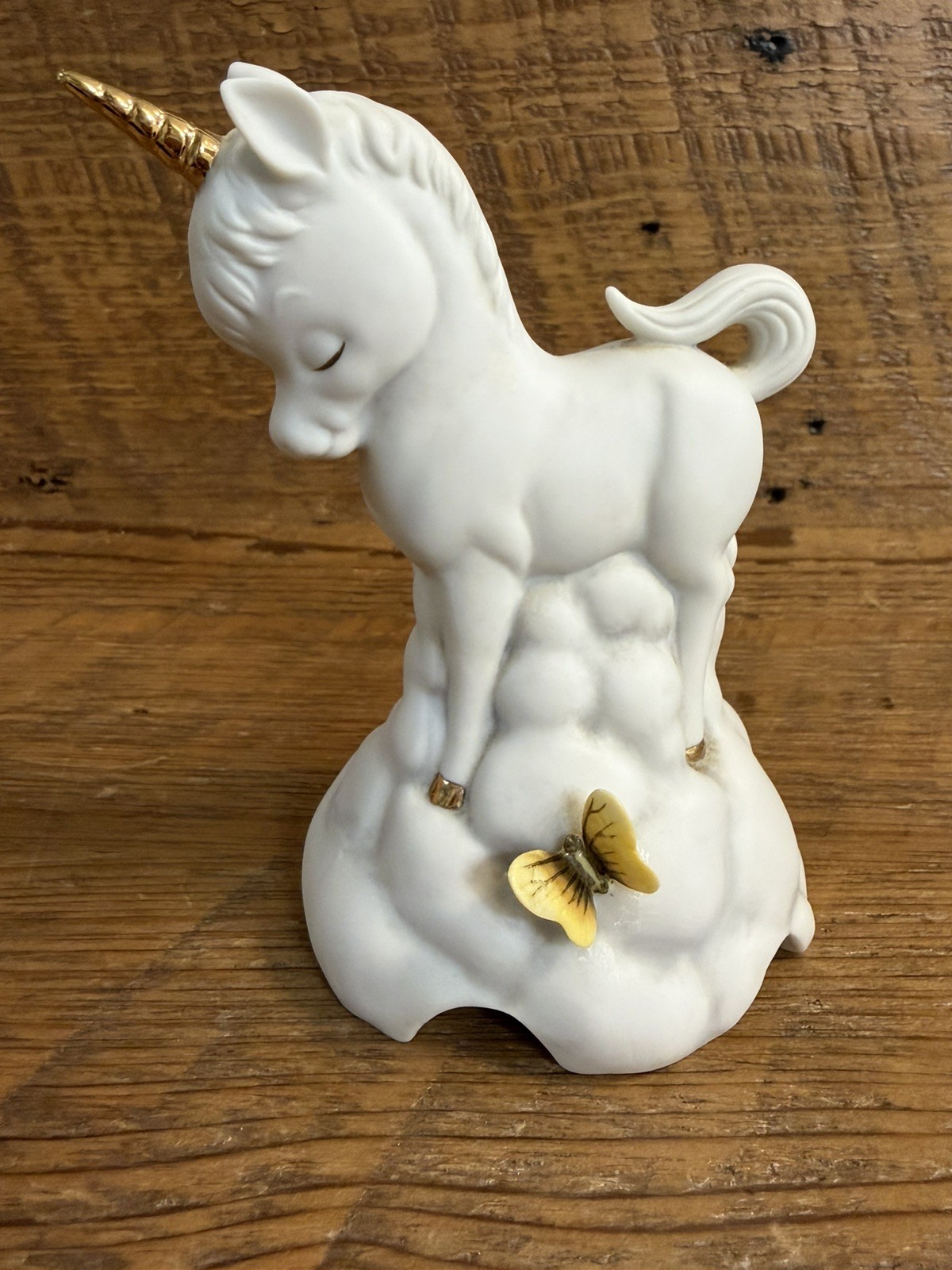 Vtg 1983 Enesco Porcelain Unicorn F-8838 Musical Figurine \