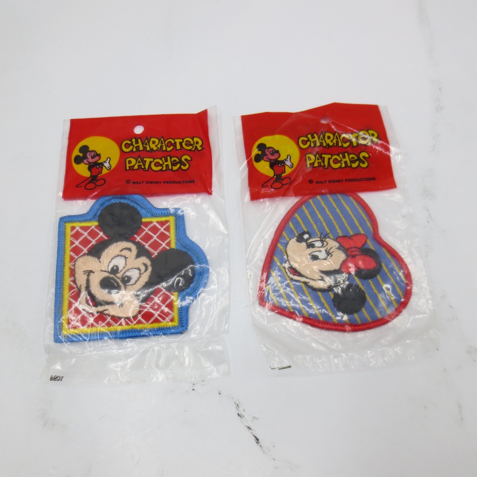 Vintage Walt Disney Productions Character Patches Lot Mickey & Minnie Mouse
