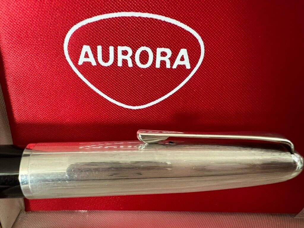 Aurora 88 Pen Fountain Pen Piston Pen Gold Hooded Silver 925 Vintage