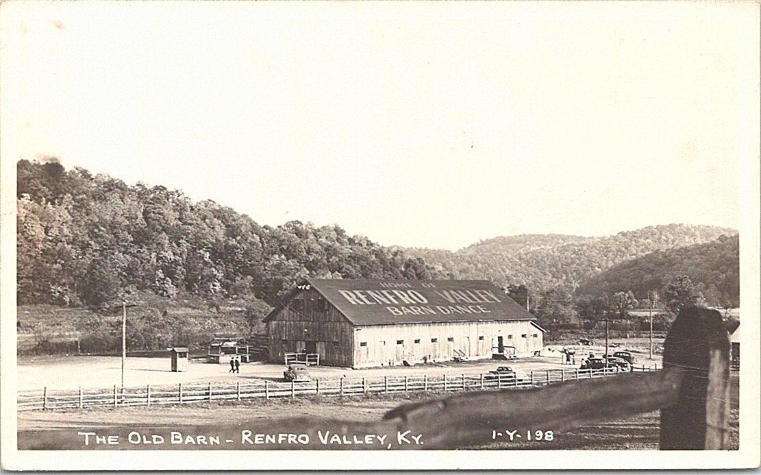 RPPC Renfro Valley Kentucky The Old Barn Dance Hall View 1940s era