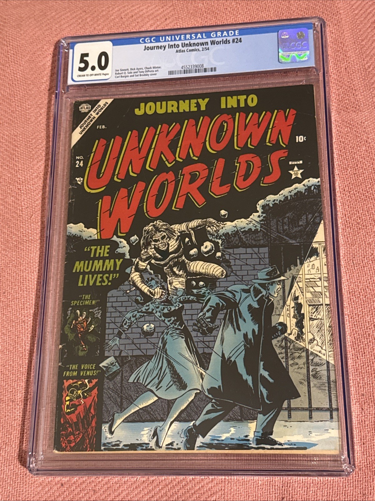 Journey Into Unknown Worlds #24, CGC 5.0, Atlas Comics, 1954 Journey Into Unknown Worlds #24, CGC 5.0, Atlas Comics, 1954