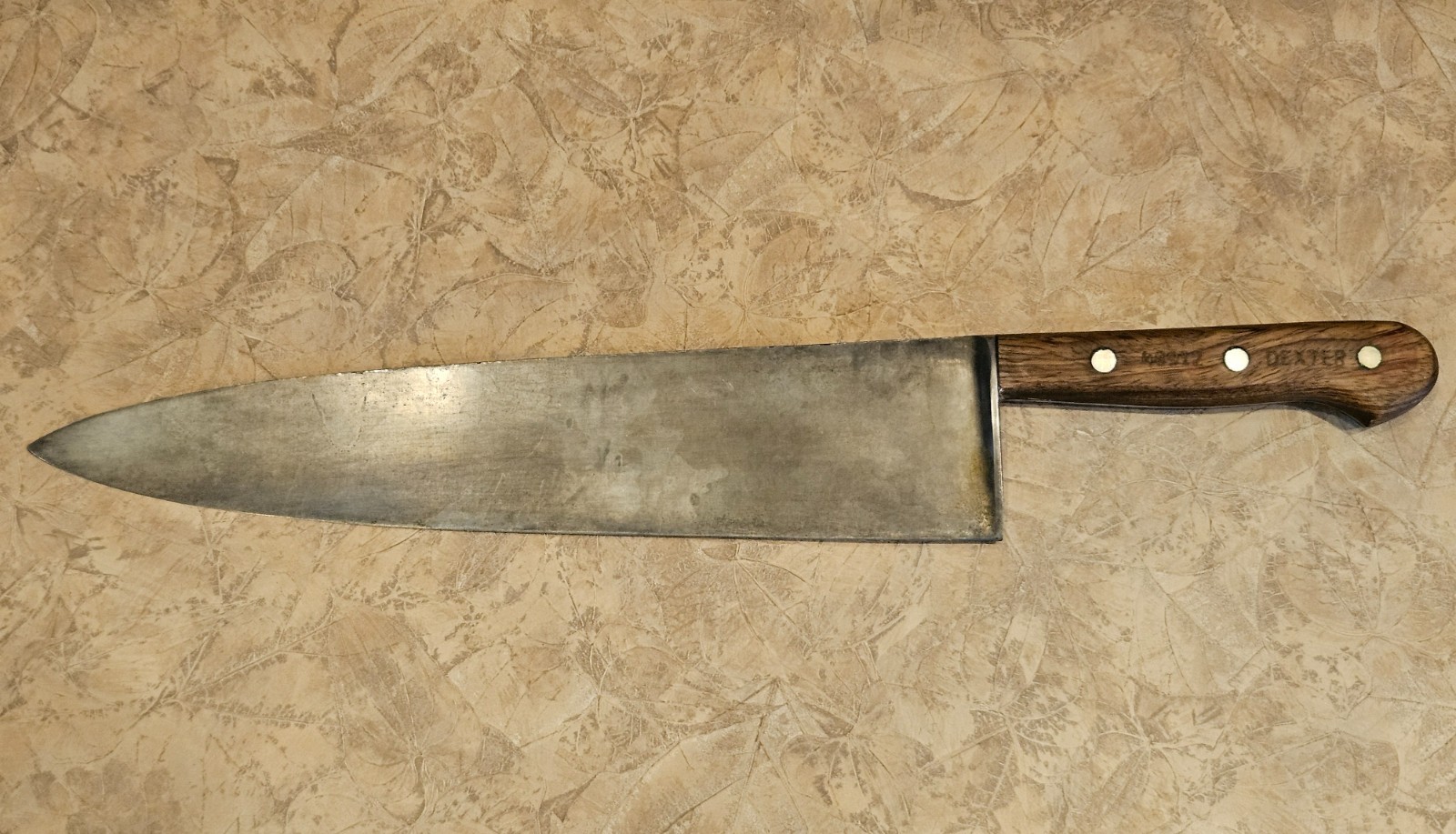 Vintage Dexter Model 48912 12” Carbon Steel Chef Butcher Knife Vintage Dexter Model 48912 12” Carbon Steel Chef Butcher Knife