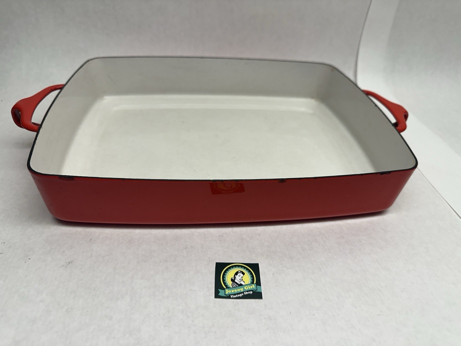 Vtg DANSK Kobenstyle FRANCE Red Enamel Large Baking Pan Casserole Dish 13 X 10