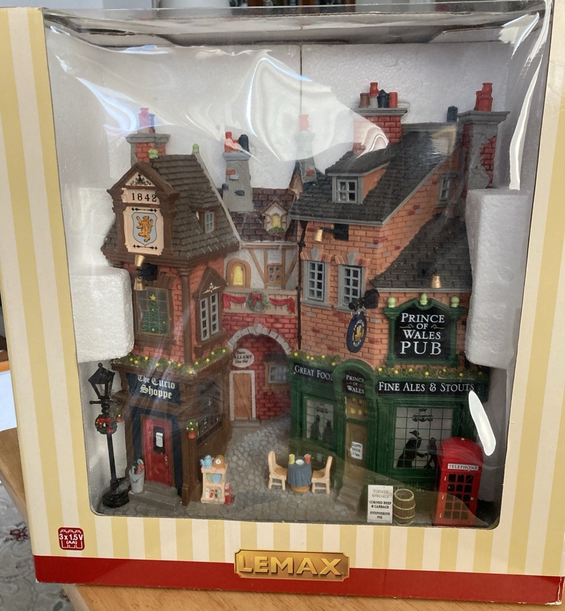 Lemax Essex Street Facade English Lane w/Box #75197 Christmas Village 2017
