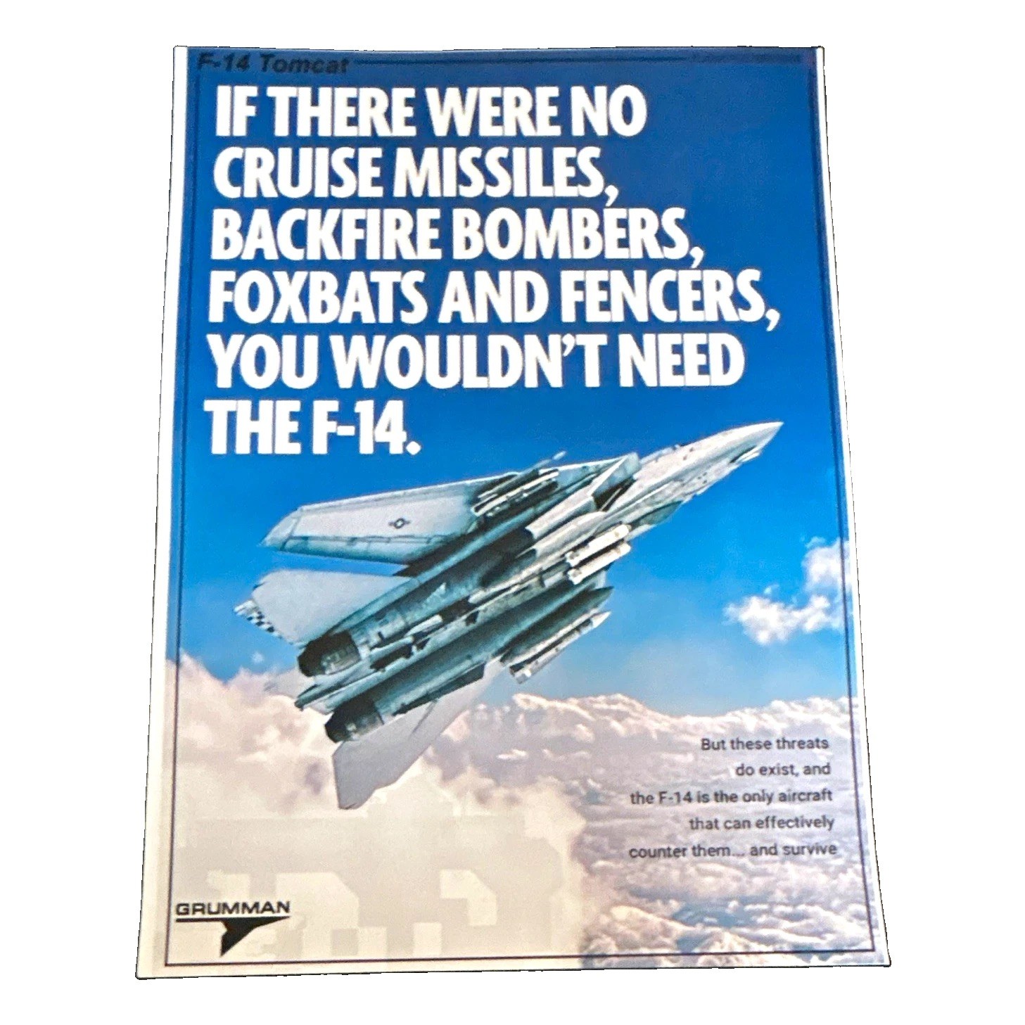 F-14 Tomcat Grumman Print/Ad \