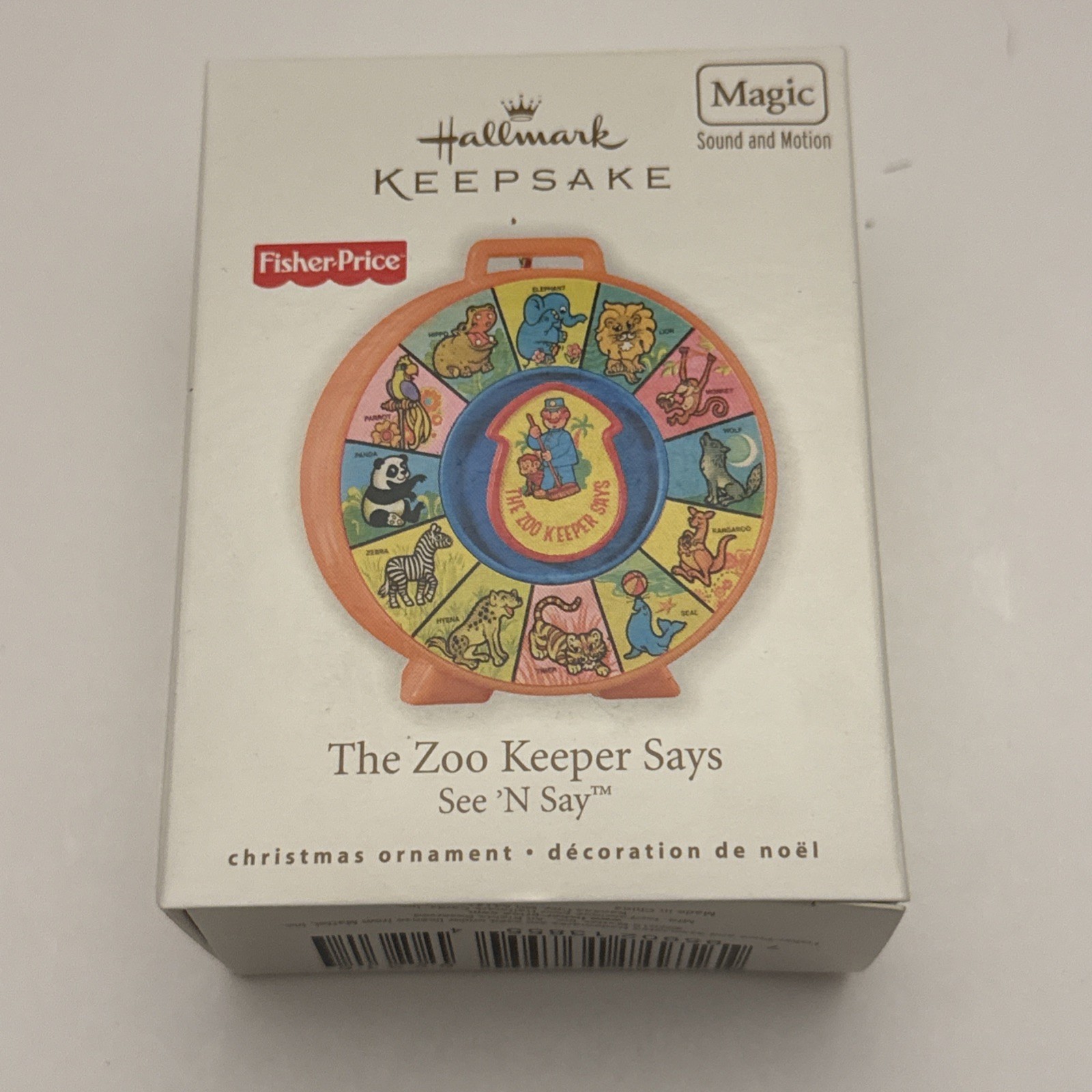 2010 Hallmark Keepsake Ornament Fisher-Price The Zoo Keeper Says - See 'N Say