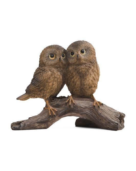 ACORN AND OAK Owl Pair Standing On Branch - NIB ACORN AND OAK Owl Pair Standing On Branch - NIB