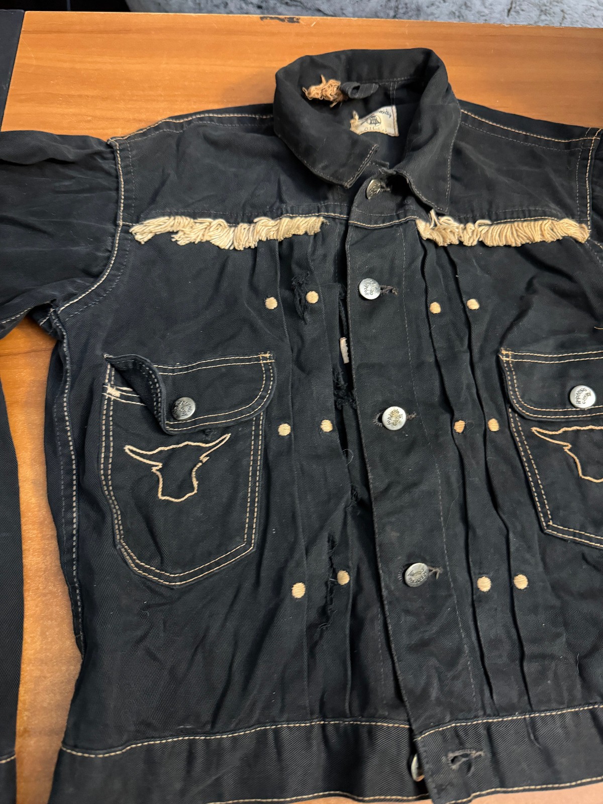 1950s Hopalong Cassidy Denim kids jacket 18 x 18