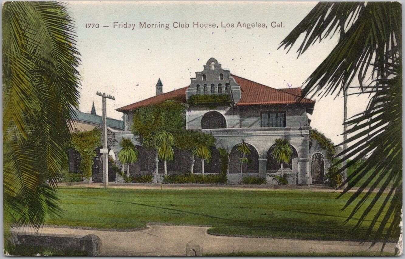 1908 LOS ANGELES, California Hand-Colored Postcard \