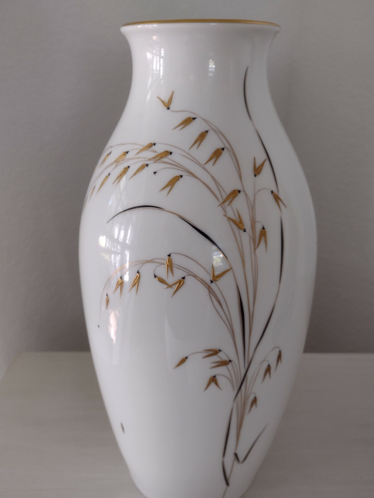 ROSENTHAL HANDGEMALT SELB GERMANY HAND PAINTED WHITE PORCELAIN RAISED GOLD