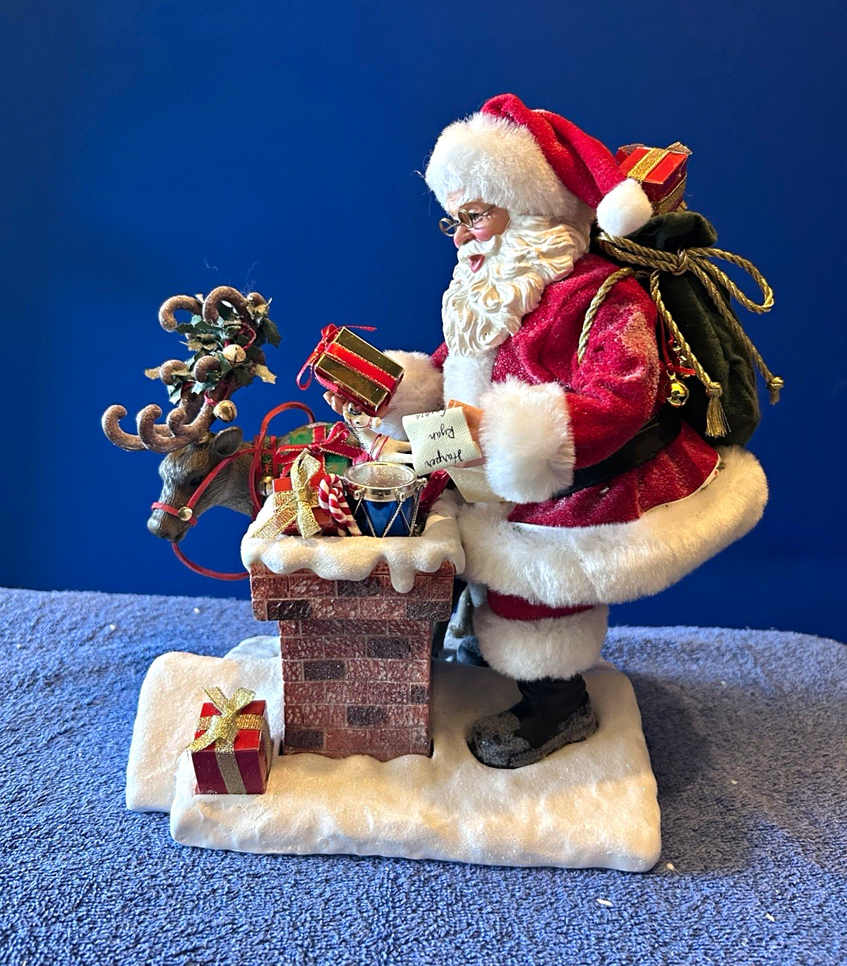 Possible Dreams Clothtique Santa Claus Rooftop Magic Figurine, Boxed 1990s