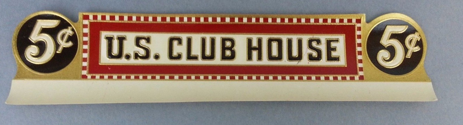 10 Vintage Original Dead Stock US Clubhouse Cigar Box Label 5 Cent Tobacco