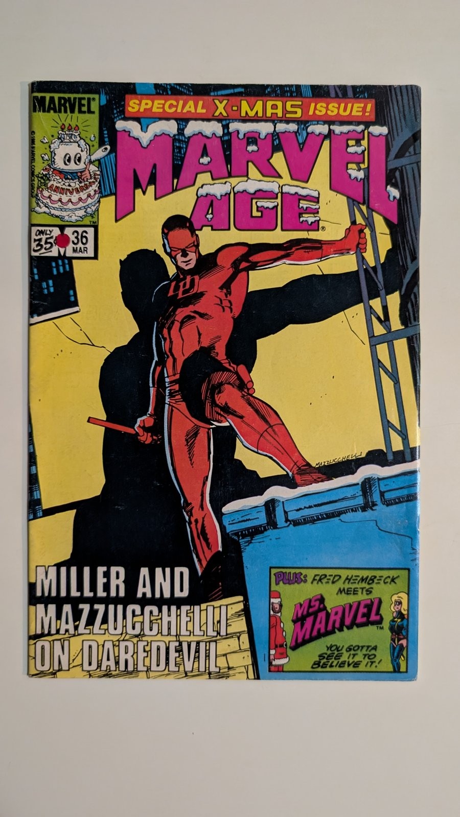 Marvel Age #36 Comic Book Daredevil Ms. Marvel Marvel Comics 1986