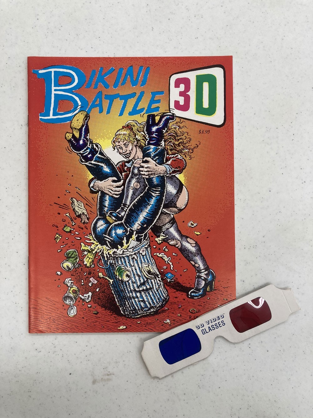 BIKINI BATTLE 3D ROBERT CRUMB 1991 w/GLASSES