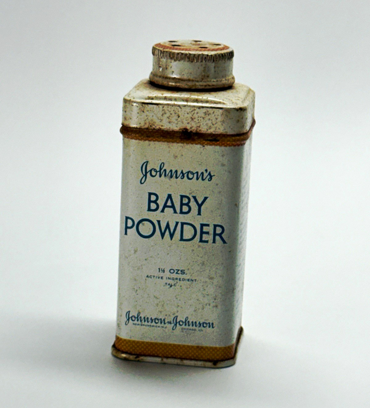 Vintage 1950s Johnson's Baby Powder 1-1/2 Oz Full Mini Metal Tin J&J
