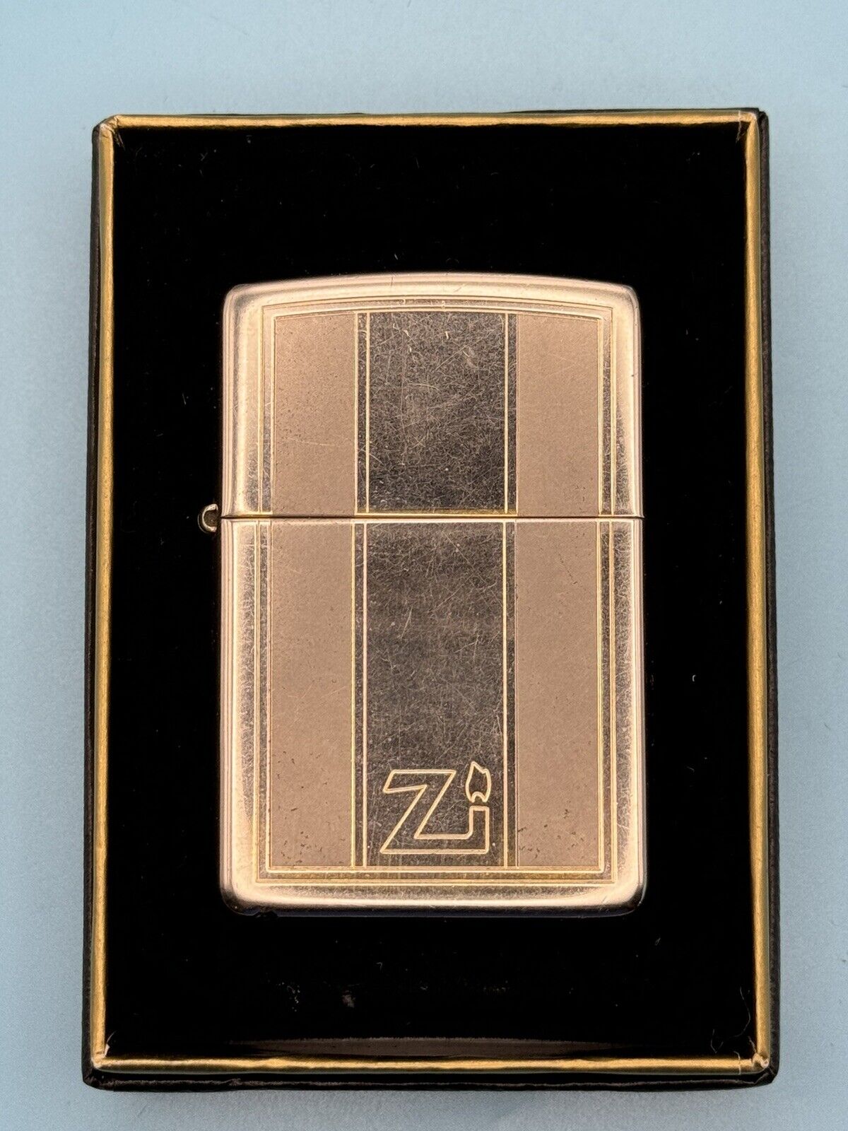 Vintage 1996 Zi Logo Lined Zippo Lighter