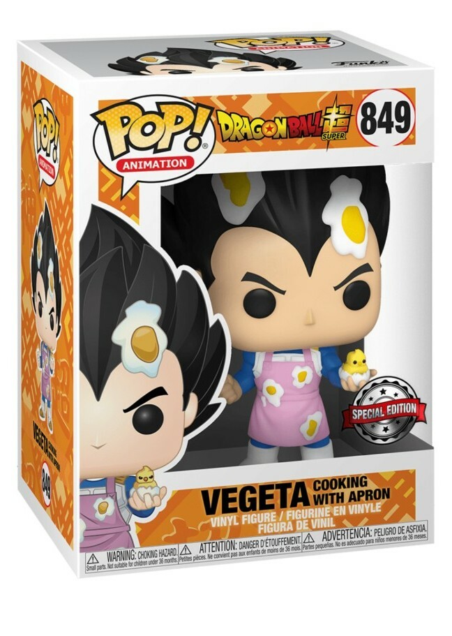 Funko Pop Dragon Ball Z #849 Vegeta Cooking Eggs Apron Hot Topic +protector 