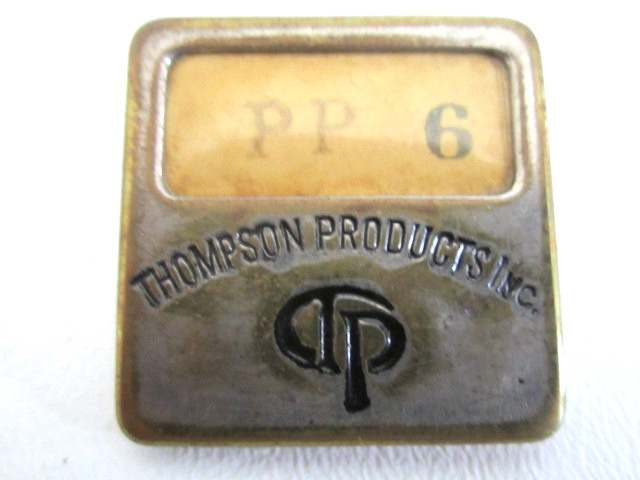 RARE Vintage Thompson Products Inc Employee Badge/pin  1 1/4\