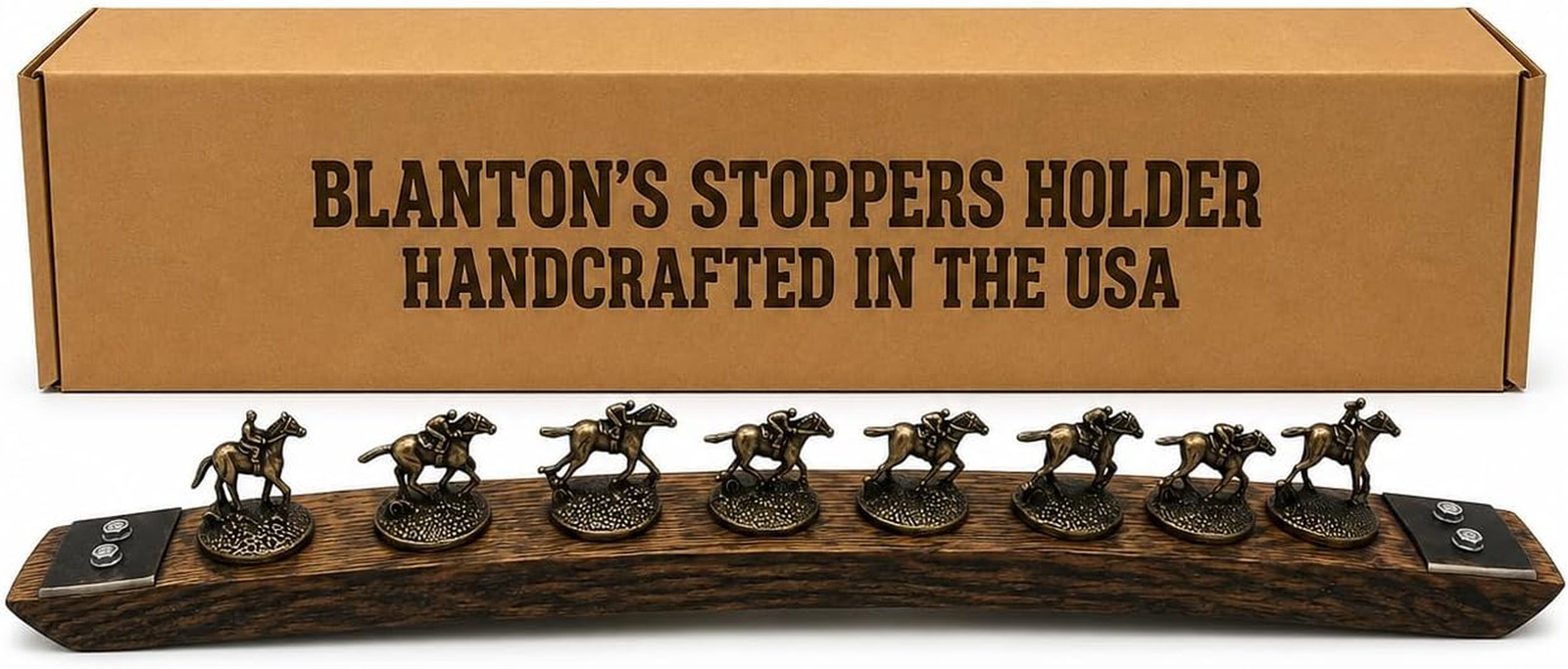 Bourbon Stopper Display for Blanton’S – Genuine Whiskey Barrel Stave, Cork Displ