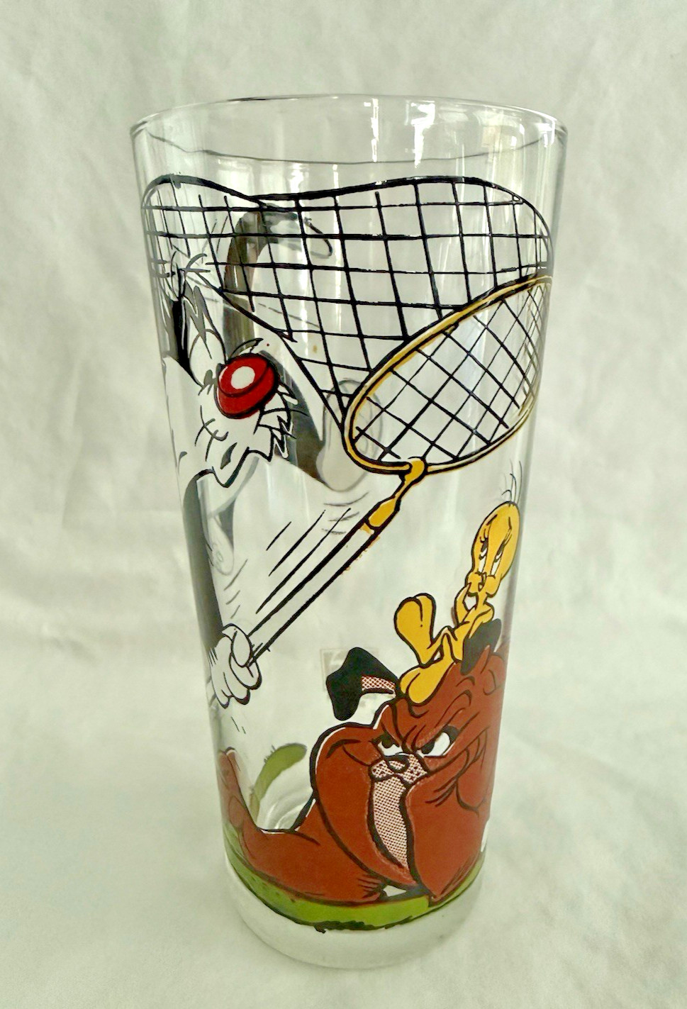 Sylvester & Tweety Bird & dog Glass Looney Tune Pepsi Collector series 1976