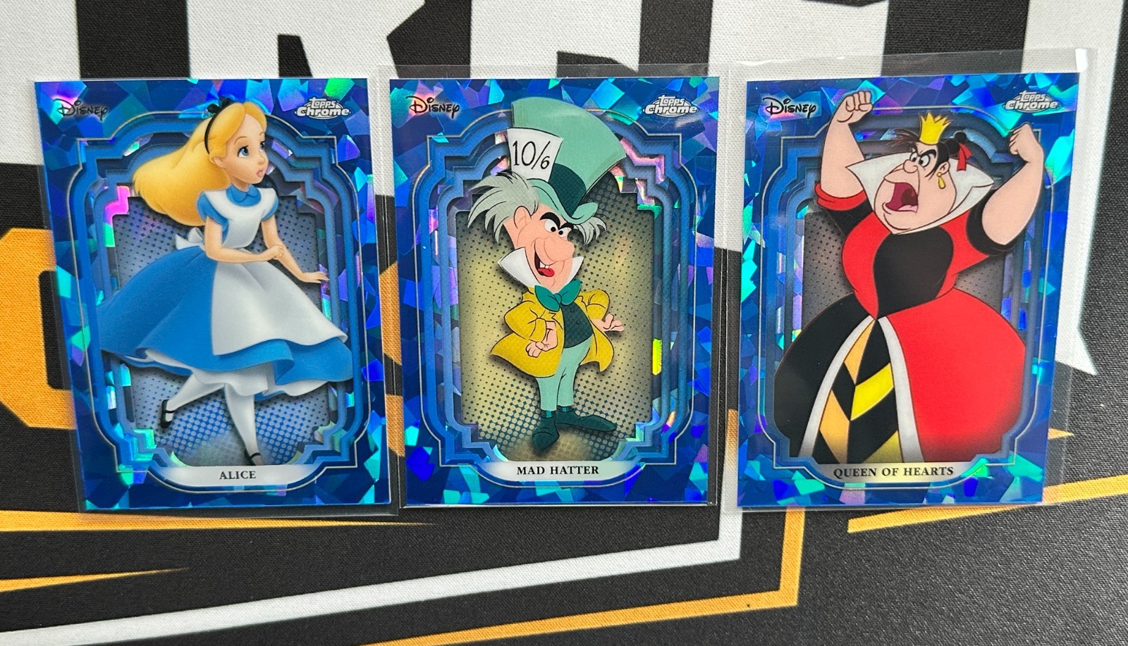 2024 Topps Chrome Disney Sapphire Alice Mad Hatter Queen of Hearts 3 Card Lot