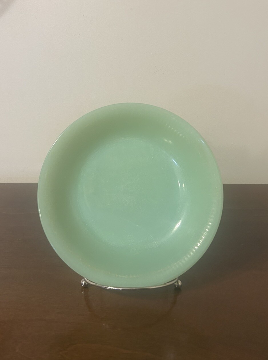 Vintage Anchor Hocking Fire King Jadeite Jane Ray 7.5” Soup Coupe Bowl