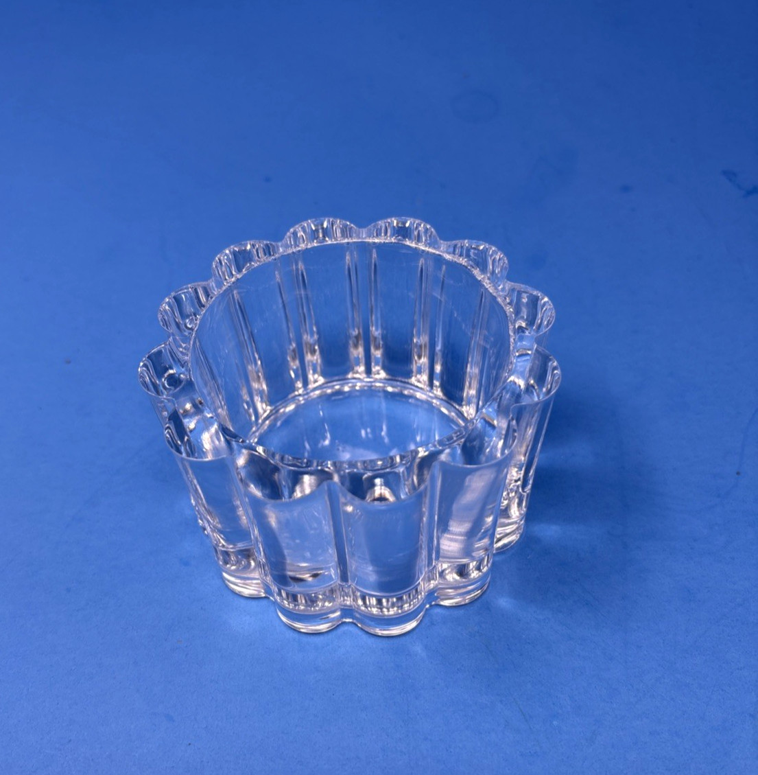 PartyLite DELPHI 24% Full Lead Crystal Scalloped Votive Holder Germany #PO142