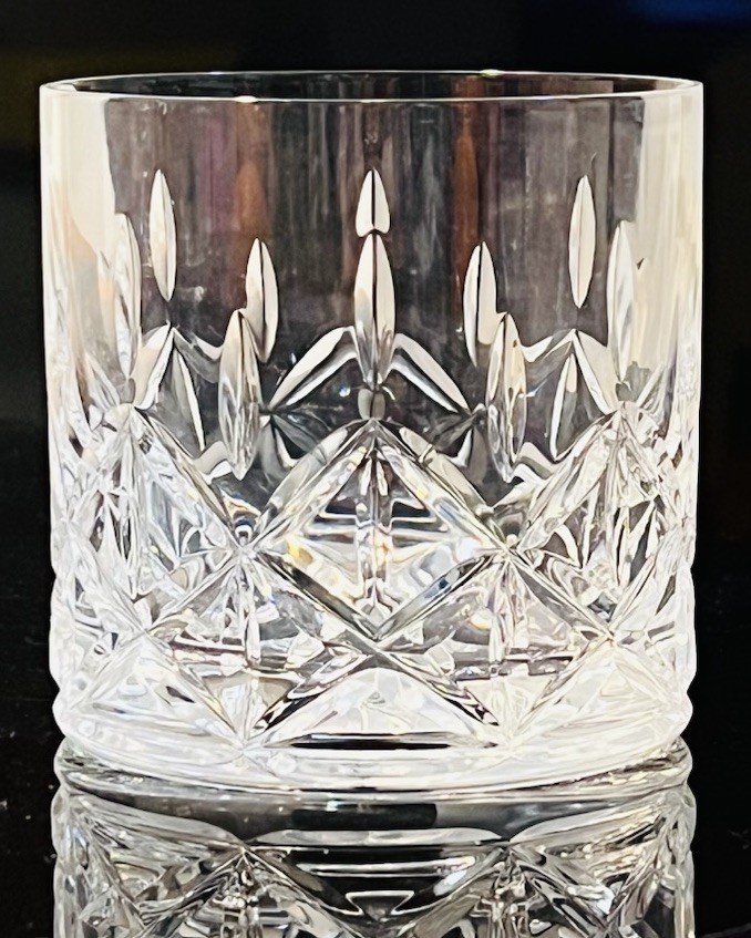 Royal Doulton Crystal Cicant Canterbury Double Old Fashion Whisky Glass Retired