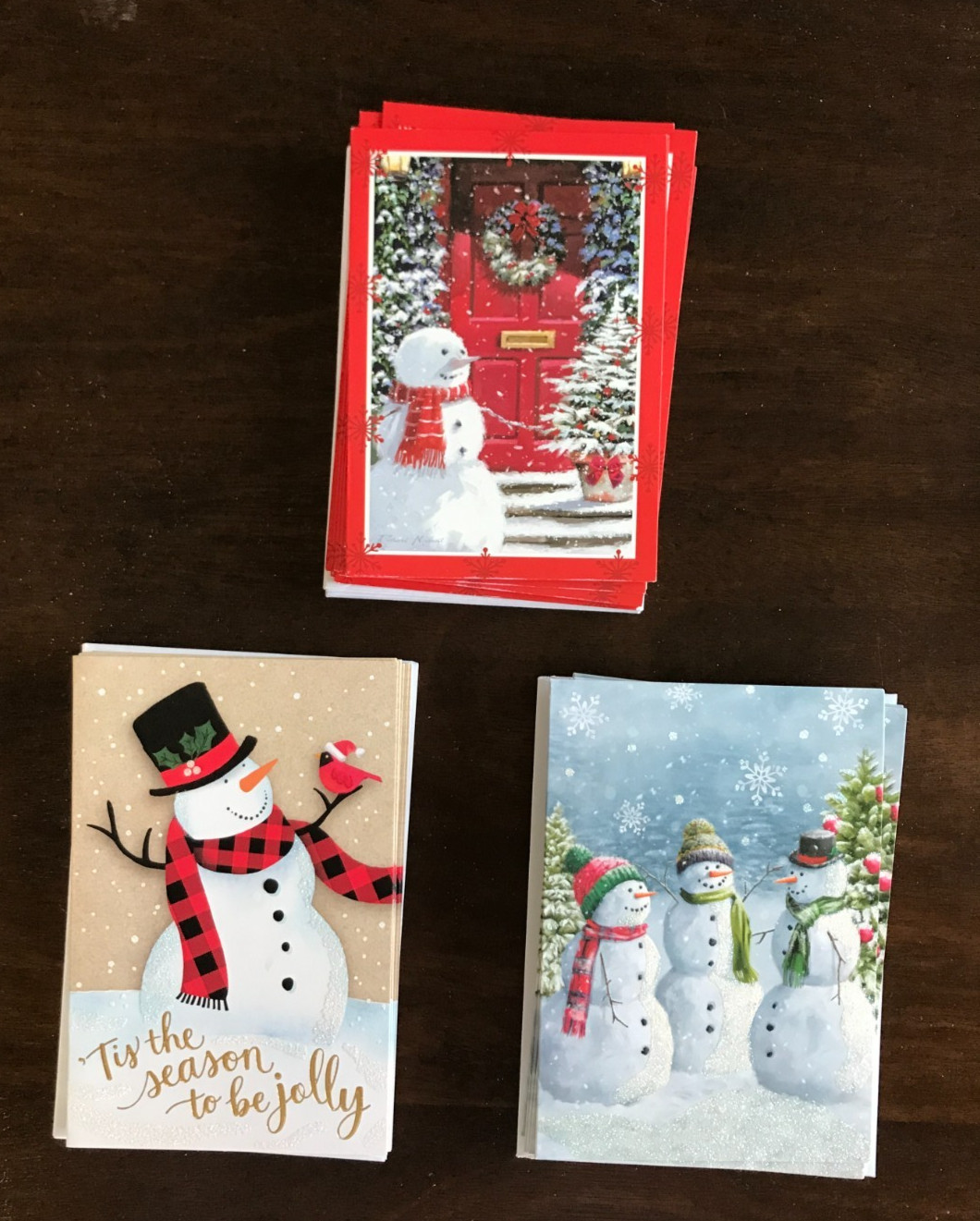SALE CHRISTMAS CARDS NEW Lot Of 32 Snowman THREE Designs W/ Envelopes SALE CHRISTMAS CARDS NEW Lot Of 32 Snowman THREE Designs W/ Envelopes