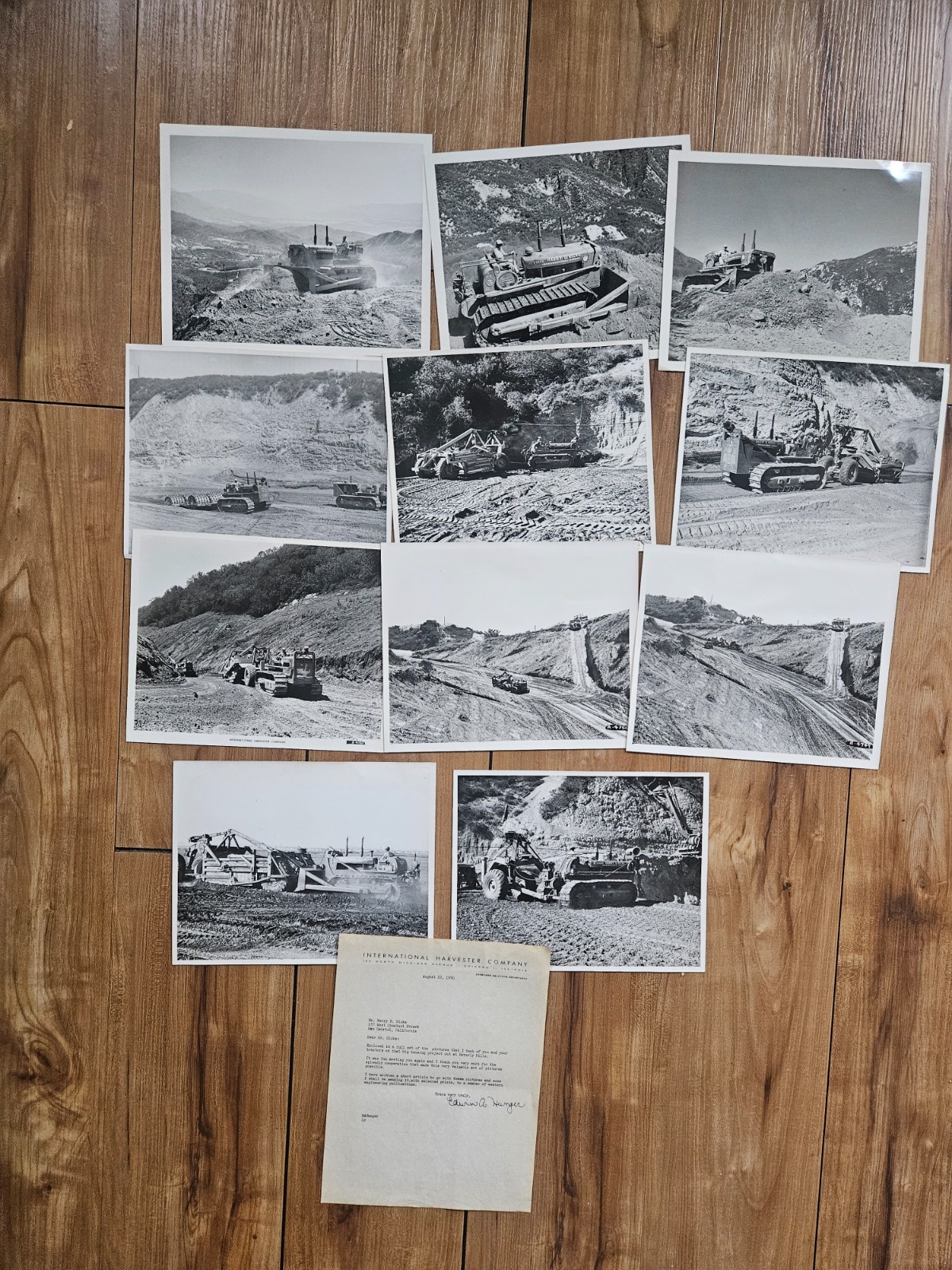 Vintage 1940-50's  Photos Of International Harvester Tractors Construction Work