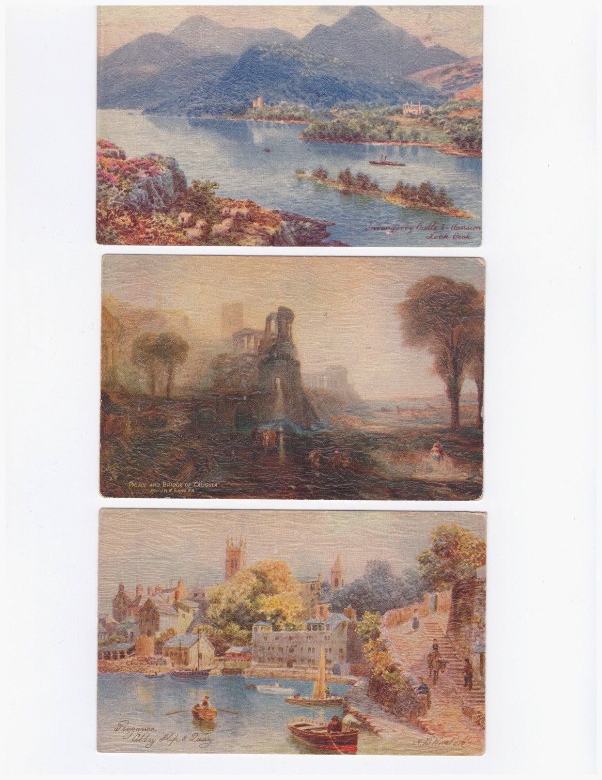 LOT OF FIVE VINTAGE TUCK'S OILETTE UNPOSTED POSTCARDS