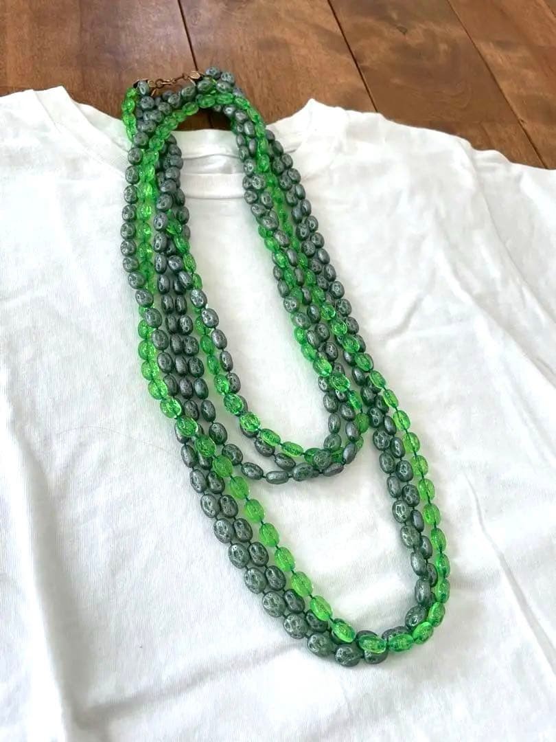 Vintage French 1960s European Necklace, Antique, 124cm Length