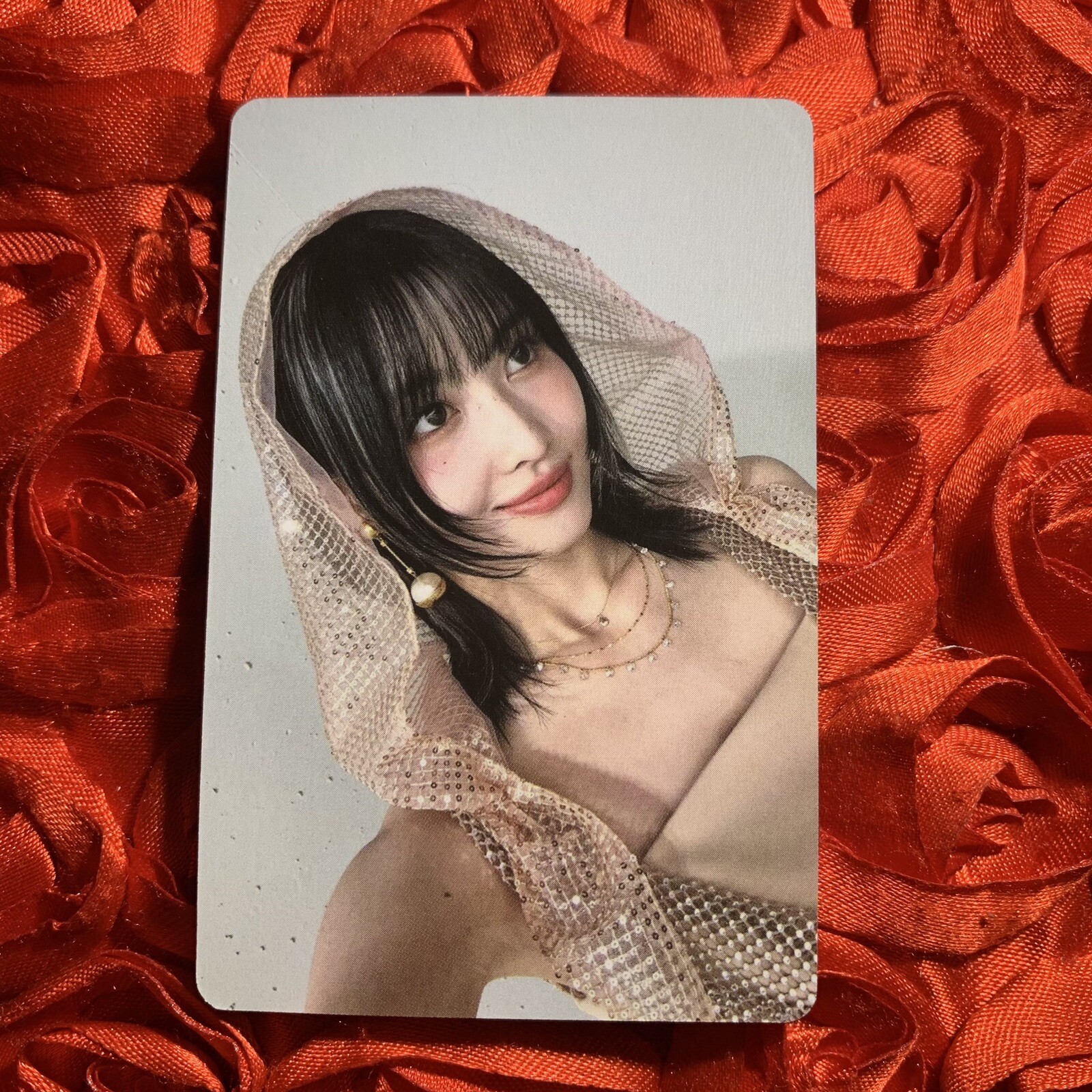 Momo TWICE MISAMO Edition Kpop Girl Photo Card Stylish Beige