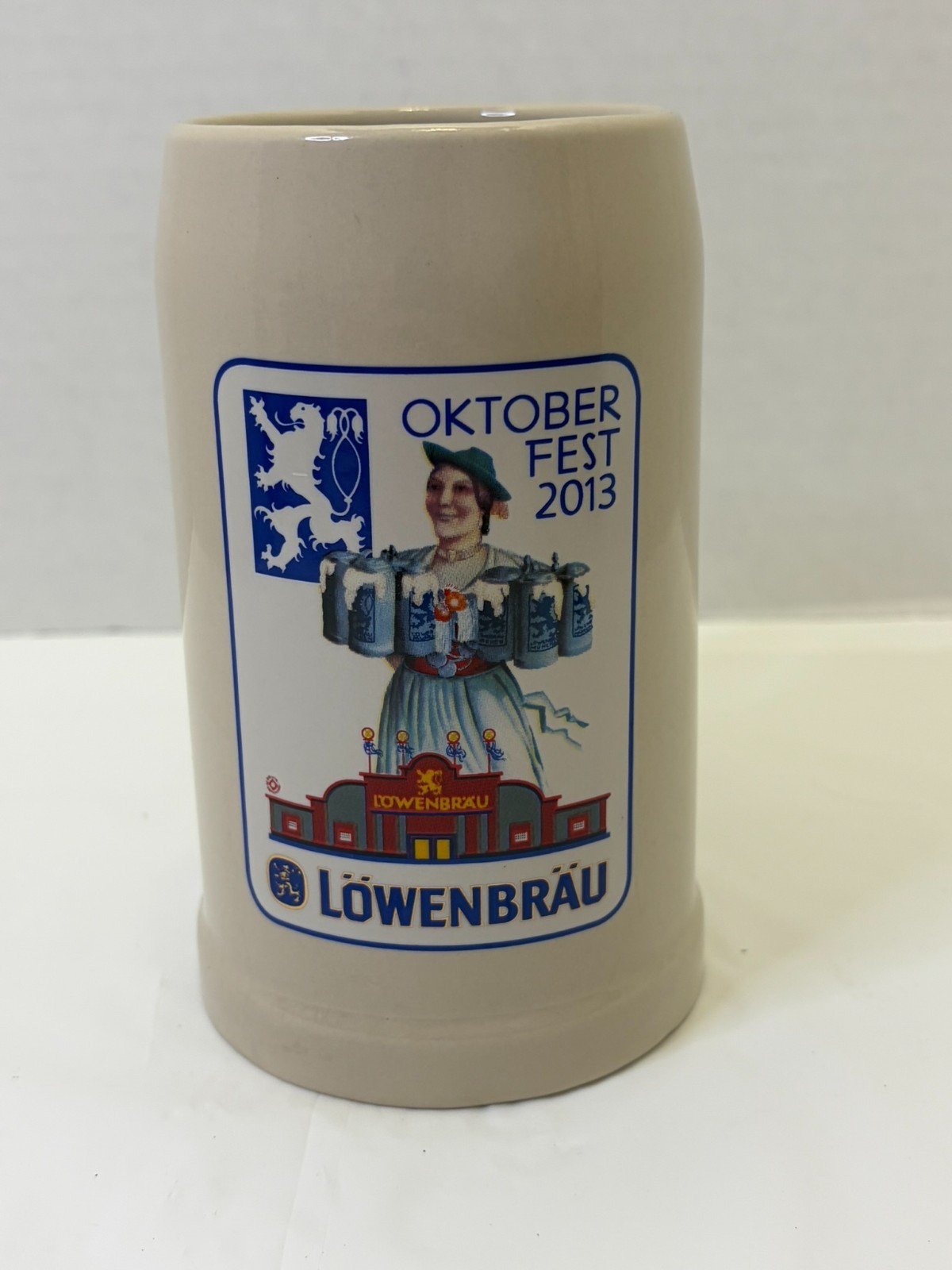 Lowenbrau Oktoberfest 2013 0.4L Ceramic Beer Stein Mug German Brewery