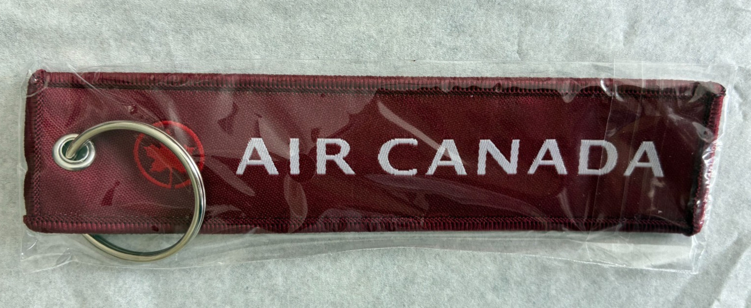New 2026 Burgundy Air Canada A321 XLR Keychain
